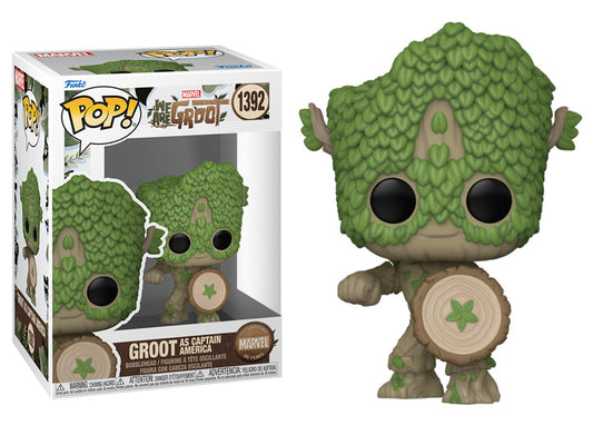 Funko Pop Marvel: We Are Groot - Groot as Captain America